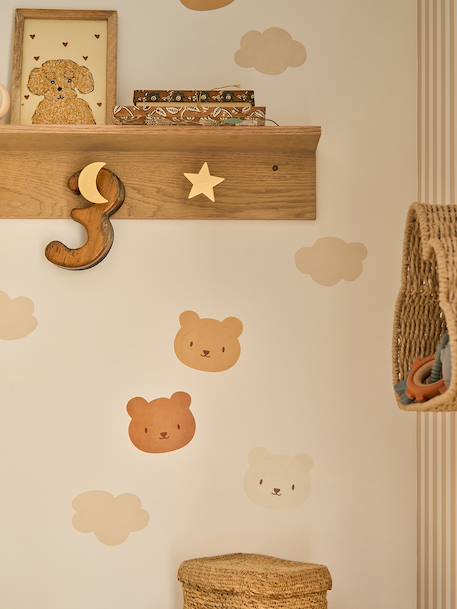 Pack of 20 bear and cloud stickers beige - vertbaudet enfant 