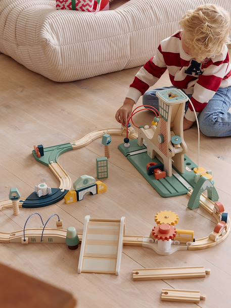 Tower with Multi-Activity Launch Ramp in FSC® Wood wood - vertbaudet enfant 