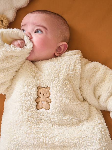 Baby Sleeping Bag with Detachable Long Sleeves, LITTLE BEAR vanilla - vertbaudet enfant 