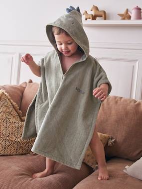 -Poncho de bain bébé avec coton recyclé personnalisable Animal
