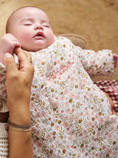 Gigoteuse manches amovibles personnalisable FLORA blanc imprimé - vertbaudet enfant 