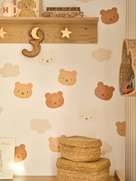 Pack of 20 bear and cloud stickers beige - vertbaudet enfant 