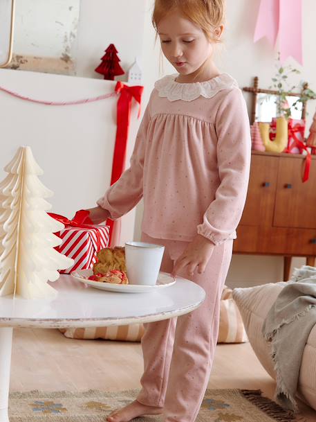 Pyjamas with Sequinned Cape for Girls rosy - vertbaudet enfant 
