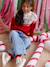 Girl's Christmas jacquard jumper red - vertbaudet enfant 