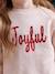 Christmas Sweatshirt with Sequinned Message for Girls rosy - vertbaudet enfant 