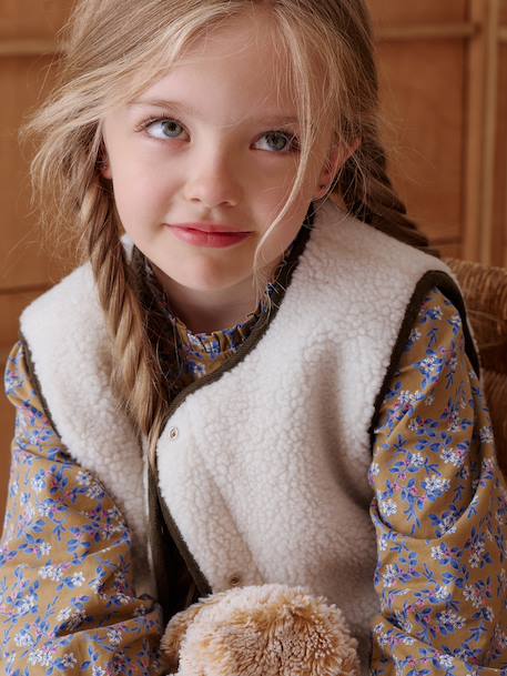 Child's reversible cardigan from the family capsule ecru - vertbaudet enfant 