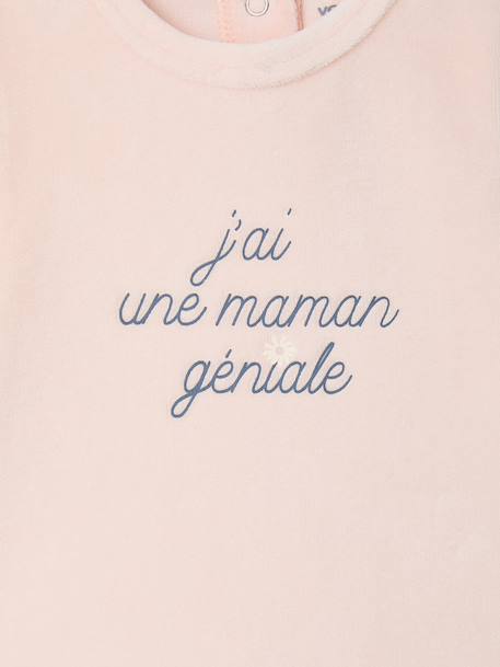 Pack of 2 girls' velvet pyjamas rose - vertbaudet enfant 