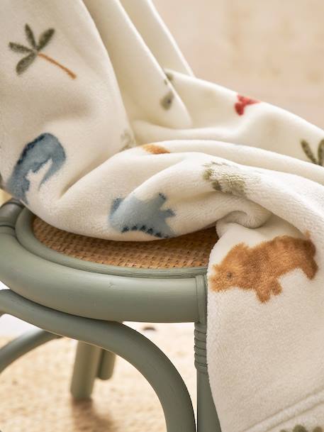 Plaid imprimé polaire personnalisable blanc imprimé+marron imprimé+multicolore+rouge imprimé - vertbaudet enfant 