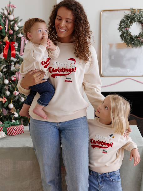 Sweat femme noël capsule famille vanille - vertbaudet enfant 
