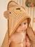 Cape de bain et gant de toilette PETIT OURS, avec coton recylé rayé beige - vertbaudet enfant 