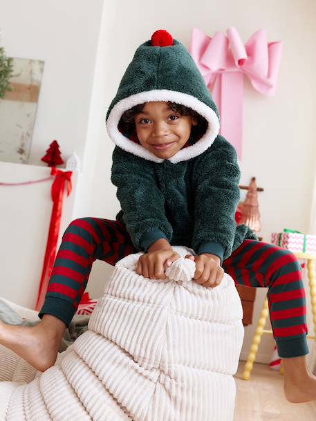 Ensemble pyjama et sweat à capuche Garçon vert - vertbaudet enfant 