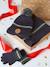 Christmas set: reindeer beanie + snood + mittens/gloves for boys navy blue - vertbaudet enfant 