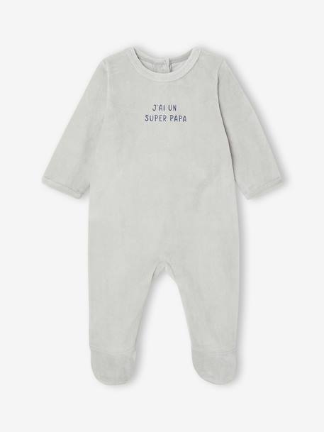 Set of 2 boys' velvet pyjamas crystal blue - vertbaudet enfant 
