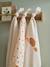 Set of 3 HEDGEHOG Cotton Gauze Muslin Squares printed beige - vertbaudet enfant 