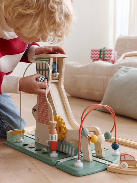 Tower with Multi-Activity Launch Ramp in FSC® Wood wood - vertbaudet enfant 