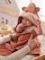 Bath Cape + Mitt, with Recycled Cotton, HEDGEHOG rust - vertbaudet enfant 