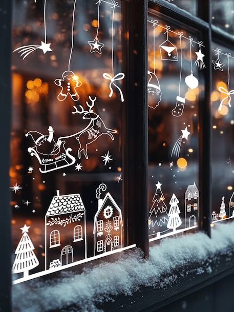 Christmas Village window cling white - vertbaudet enfant 