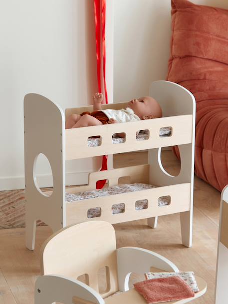Bunk Bed in FSC® Wood for Baby Dolls white - vertbaudet enfant 