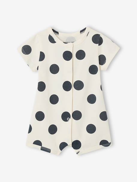 Newborn set of 2 playsuits in organic cotton marl beige - vertbaudet enfant 
