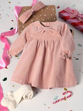 -Ensemble bébé fille robe bandeau collants coffret cadeau Noël