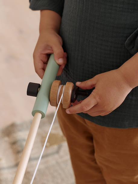 Jeu de pêche à la ligne en bois FSC® bleu - vertbaudet enfant 