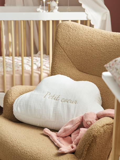 Cloud Cushion in Cotton Gauze cinnamon+ecru+grey blue+rosy+sage green - vertbaudet enfant 