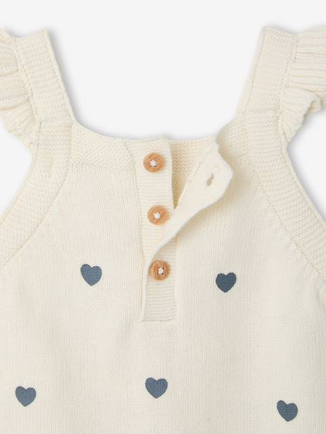 Newborn set with girl's dungaree and band for head accessories for hair ecru - vertbaudet enfant 