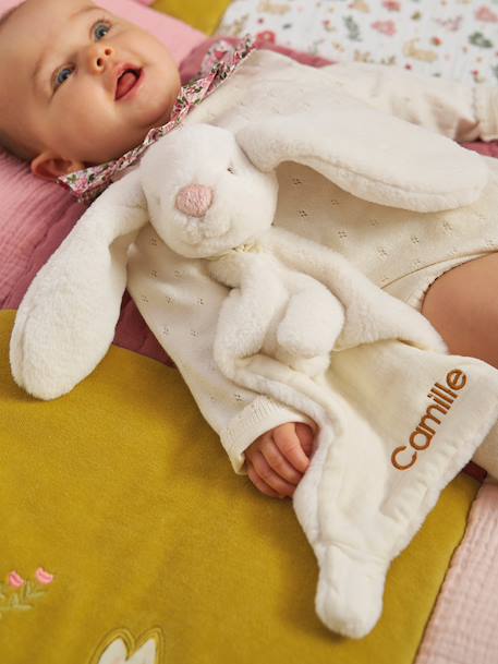 Two-Tone Rabbit Comforter rose+white - vertbaudet enfant 