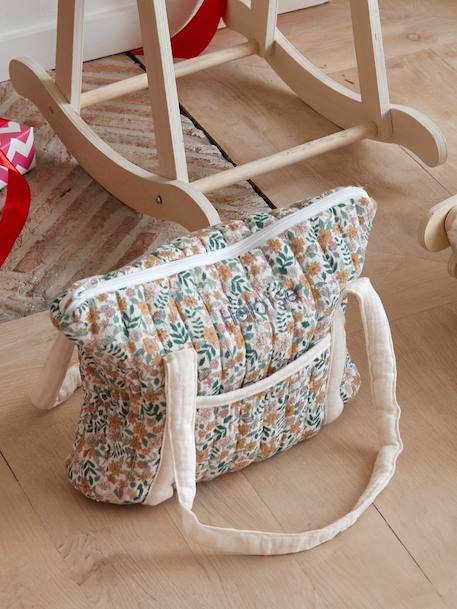 Doll Changing Bag in Cotton Gauze Multi+yellow - vertbaudet enfant 