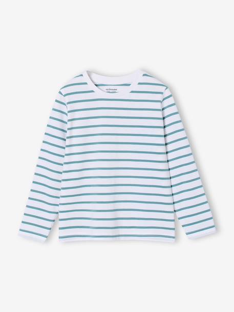 Lot de 3 t-shirts garçon blanc+caramel - vertbaudet enfant 