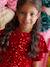 Girl's velvet and sequin dress red - vertbaudet enfant 