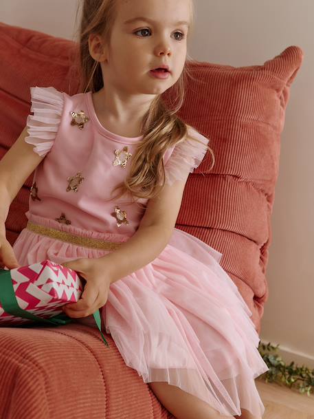 Princess Dress with Stars Costume blue+rose - vertbaudet enfant 