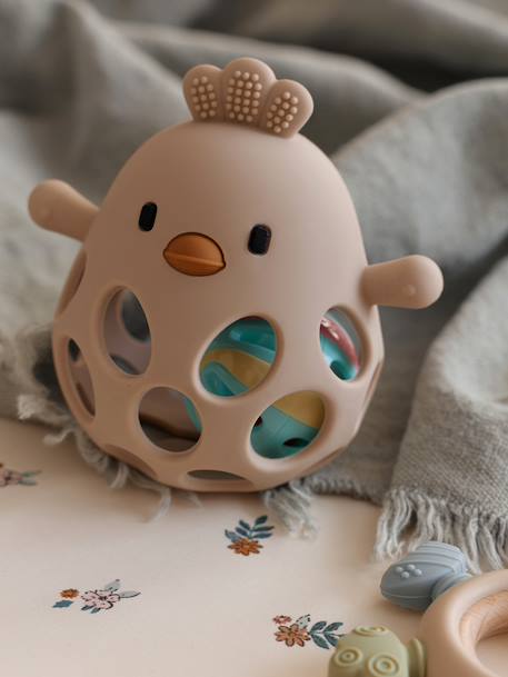 Silicone Chick Rattle ecru - vertbaudet enfant 