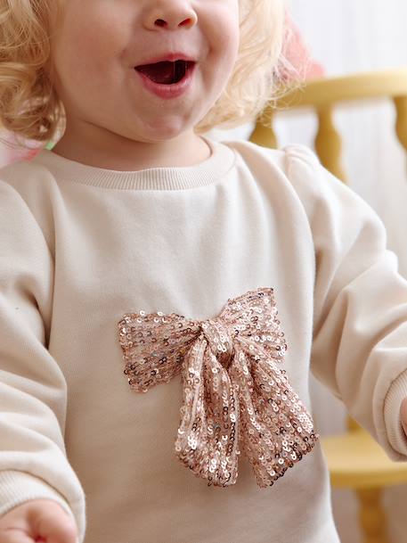 Christmas Set for Baby Girls: Sequinned Sweatshirt & Shorts gold - vertbaudet enfant 