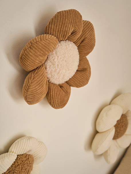 Set of 3 velvet flowers beige - vertbaudet enfant 