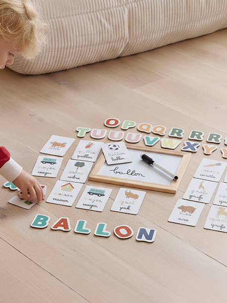 Learning Letters Blackboard in FSC® Wood white - vertbaudet enfant 