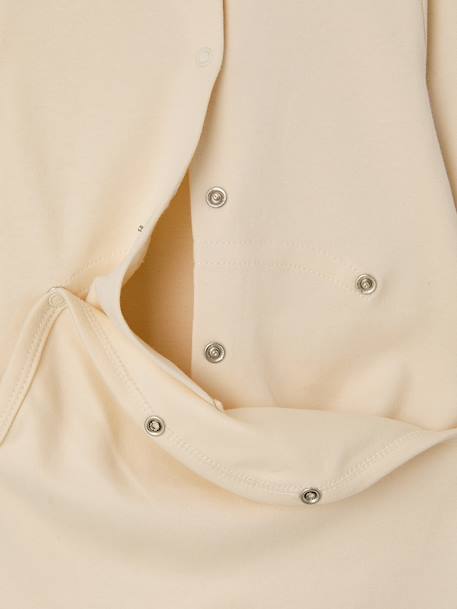 Pack of 3 Organic Cotton Sleepsuits for Babies beige+ecru+sage green - vertbaudet enfant 