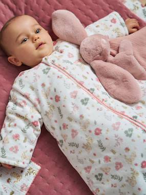Baby sleeping bag with detachable long sleeves, ENCHANTED RABBIT - vertbaudet enfant Bedding & Decor-Baby sleeping bag with detachable long sleeves, ENCHANTED RABBIT