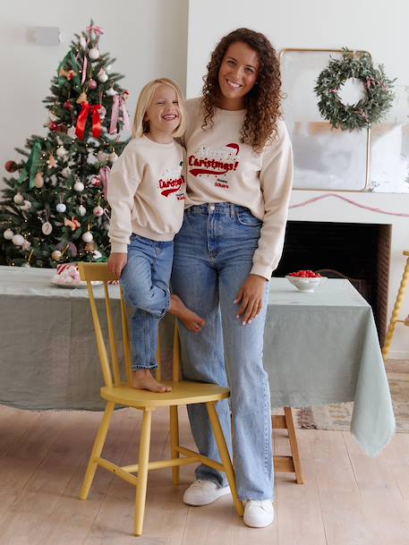 Christmas Sweatshirt for Children, Family Capsule Collection vanilla - vertbaudet enfant 