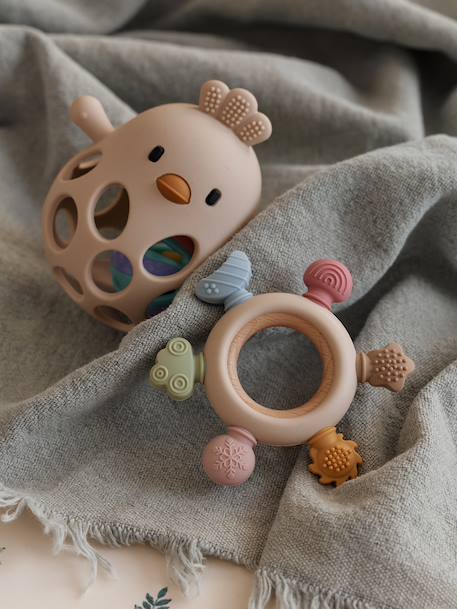 Silicone Chick Rattle ecru - vertbaudet enfant 