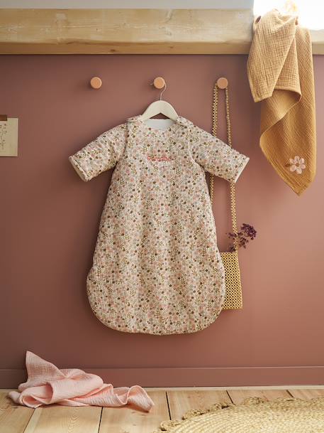 Gigoteuse manches amovibles personnalisable FLORA blanc imprimé - vertbaudet enfant 