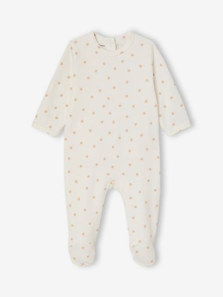 Pack of 3 Organic Cotton Sleepsuits for Babies beige+ecru+sage green - vertbaudet enfant 