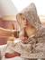 Cotton Muslin Bath Cape + Wash Mitt, FLORA printed white - vertbaudet enfant 