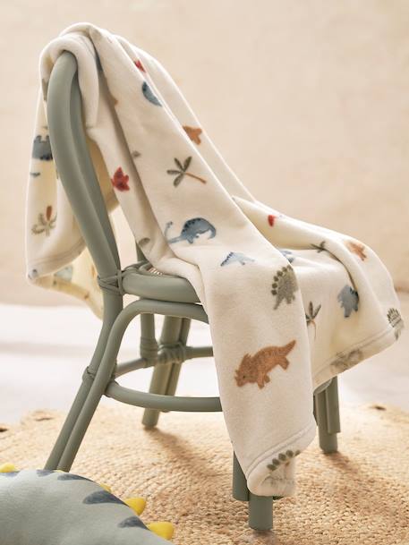 Plaid imprimé polaire personnalisable blanc imprimé+marron imprimé+multicolore+rouge imprimé - vertbaudet enfant 