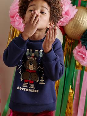 Sweat garçon noël motif ours - vertbaudet enfant Garçon-Pull, gilet, sweat-Sweat-Sweat garçon noël motif ours