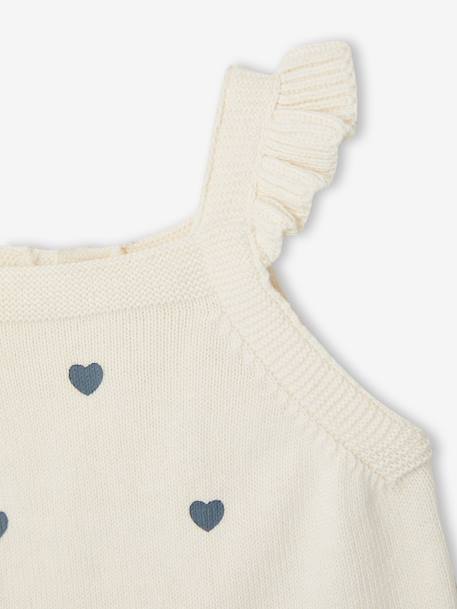 Coffret naissance salopette fille et bandeau écru - vertbaudet enfant 