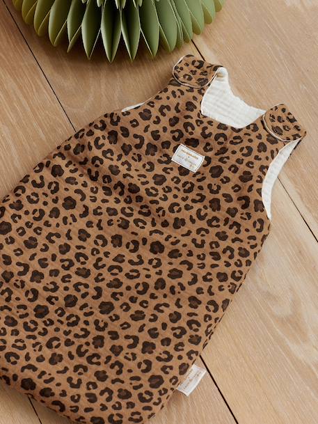 Baby sleeping bag for VERTBAUDET x ENVIE DE FRAISE leopard baby dolls brown - vertbaudet enfant 