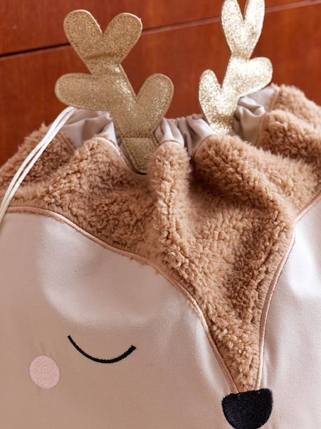 Reindeer Christmas Sack golden beige - vertbaudet enfant 