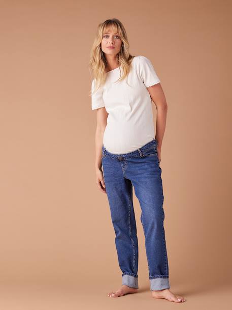 Slim Leg Jeans for Maternity, ENVIE DE FRAISE bleached denim+brut denim+denim grey - vertbaudet enfant 