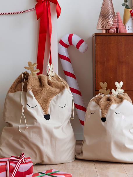 Reindeer Christmas Sack golden beige - vertbaudet enfant 
